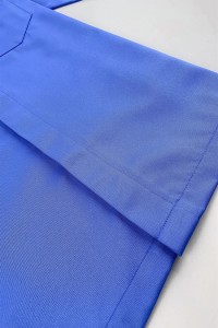 大量訂購藍色純色男裝短袖襯衫      設計工作服襯衫    可印logo    公司制服   團隊制服   恤衫專門店   透氣   舒適   R378 側面照